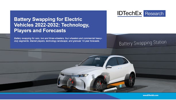 电动车电池更换 2022-2032：技术、参与者和预测