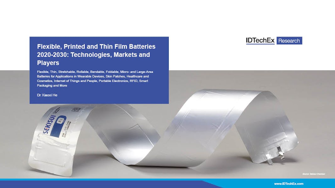 Flexible, Printed and Thin Film Batteries 2020-2030: Technologies, Markets and Players