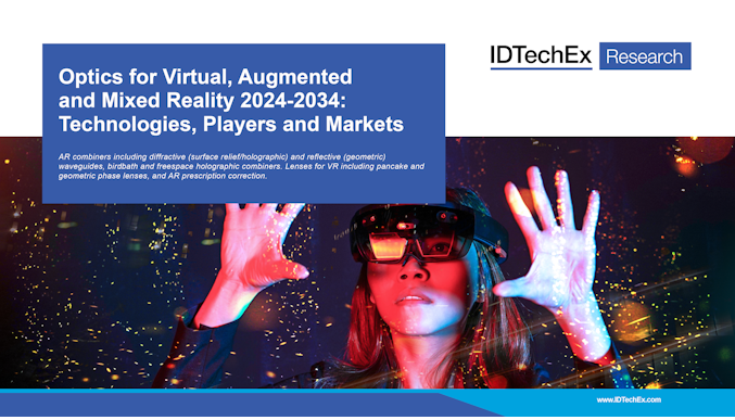 虚拟、增强和混合现实光学 2024-2034：技术、参与者和市场