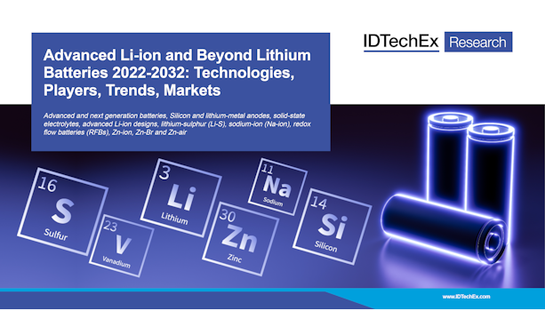 Batteries Li-ion avancées et au-delà au lithium 2022-2032 : technologies, acteurs, tendances, marchés